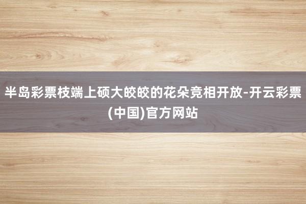 半岛彩票枝端上硕大皎皎的花朵竞相开放-开云彩票(中国)官方网站