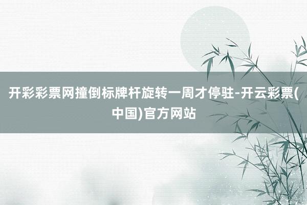 开彩彩票网撞倒标牌杆旋转一周才停驻-开云彩票(中国)官方网站