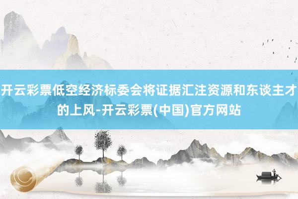 开云彩票低空经济标委会将证据汇注资源和东谈主才的上风-开云彩票(中国)官方网站