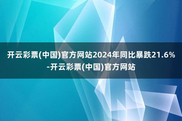 开云彩票(中国)官方网站2024年同比暴跌21.6%-开云彩票(中国)官方网站
